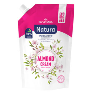 NATURA ΠΑΠΟΥΤΣ REFILL ALMOND 750ml ΚΡΕΜ/ΝΟ